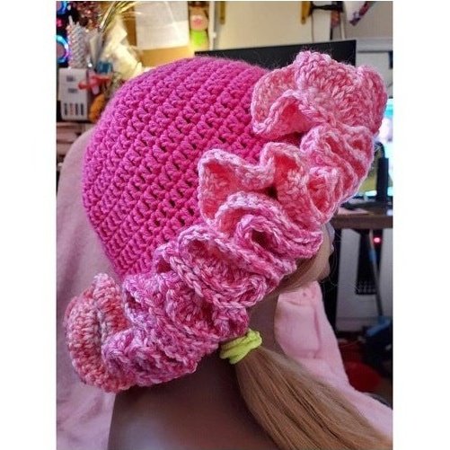Ruffle Hat - Pink Ombre
